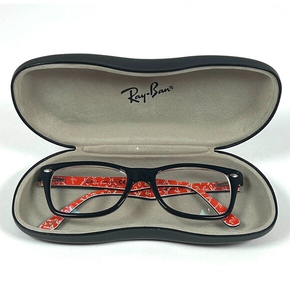 Ray Ban Eyeglasses Frames Only RB 5228 2479 50-17-140 Black/Red - Case Included - Picture 1 of 10